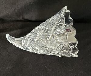Marquis by Waterford Crystal Cornucopia Horn of Plenty Vase 10”  with Box